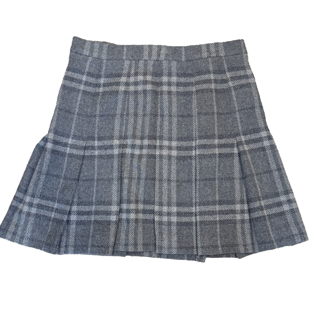 Lauren Ralph Lauren Tweed Mini Skirt Plaid Pleated Wool 10 - Picture 7 of 7